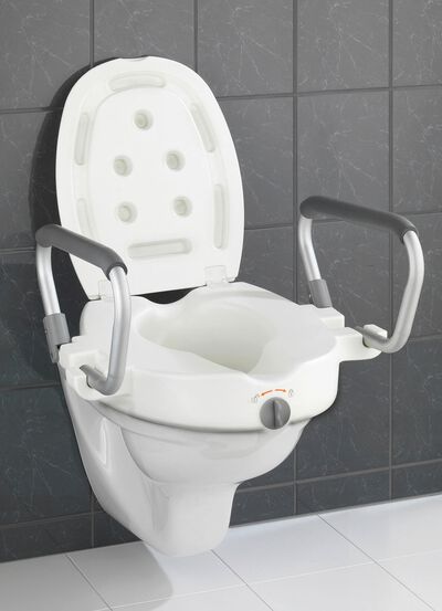 Toiletverhoger met armleuningen en deksel 