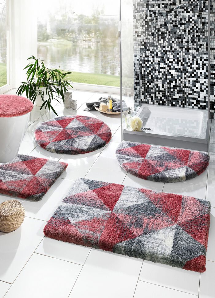 Badmattenset van Grund met geometrisch dessin 