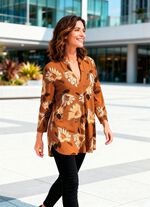 Tuniek met opstaande kraag 