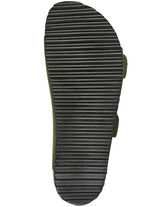 Andrea Conti muiltjes met kleurrijk bedrukt leren voetbed OLIJFGROEN