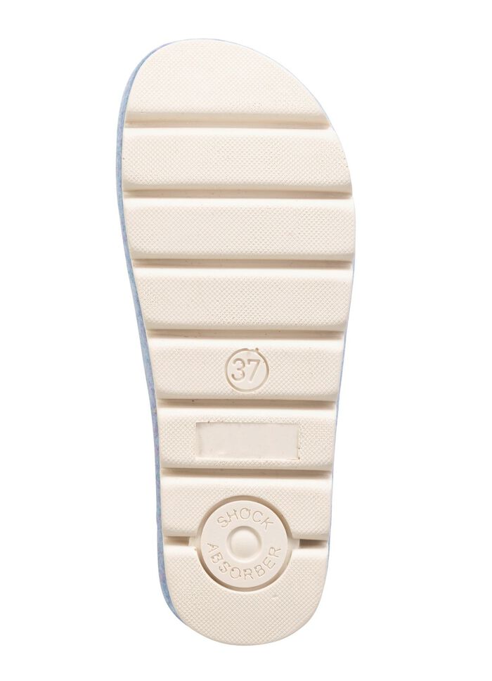 Laurina, trendy damesslippers, wijdte G, van wolvilt 