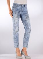 Jeans met all-over bloemenprint 