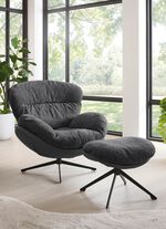 Gem&uuml;tlicher Loungesessel mit Hocker 
