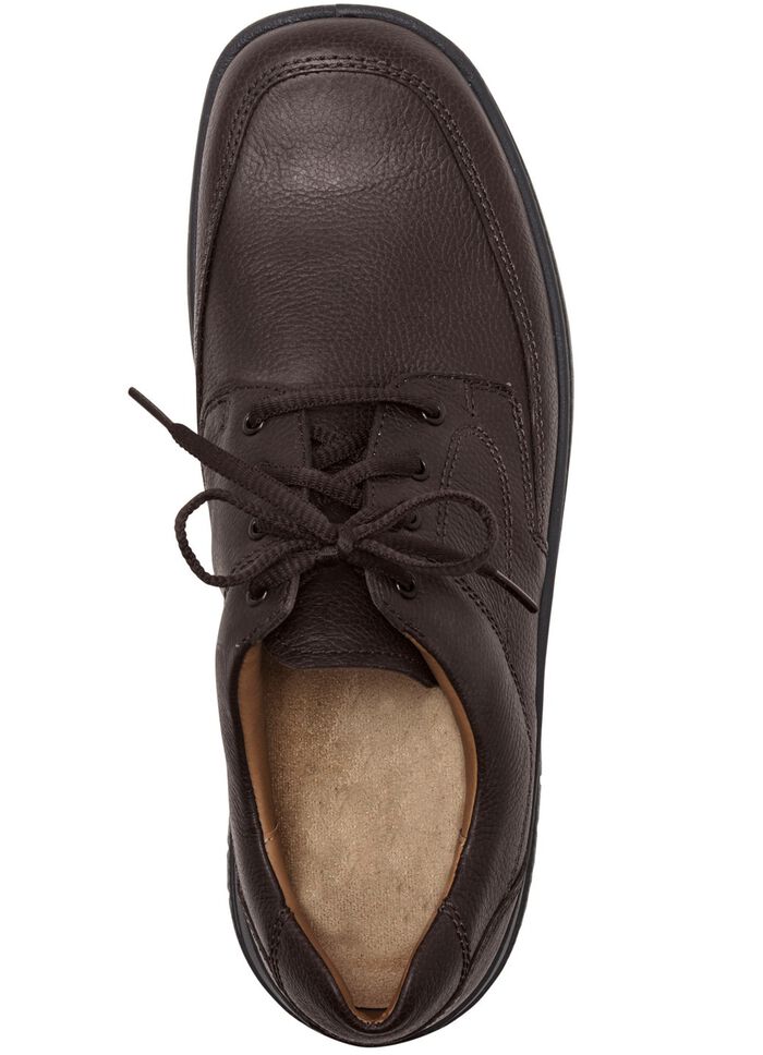 GINO GALANTE, klassieke heren veterschoen, met uitneembaar voetbed MOKKA