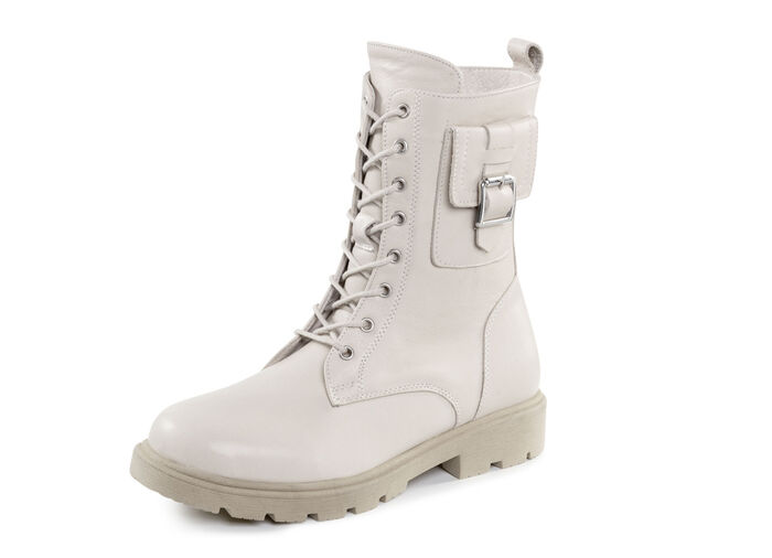 Andrea Conti enkellaarsjes met modieuze opgestikte zakken BEIGE