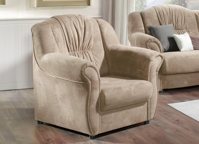 Gestoffeerd meubel met een veerkern die overal in de kamer geplaatst kan worden BEIGE