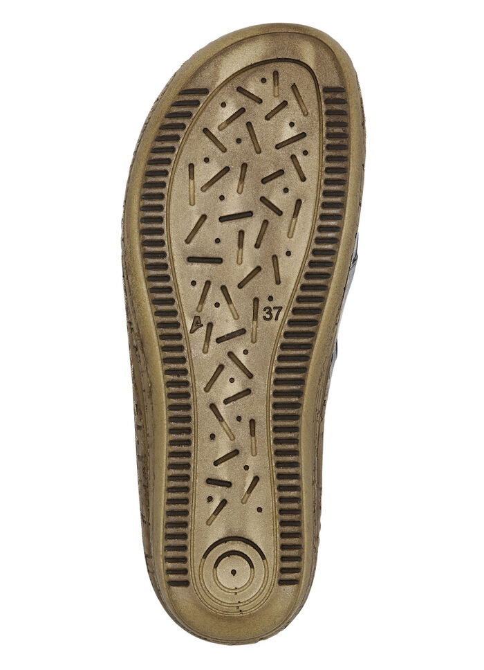 Gemini muiltjes met verstelbare klittenbandsluitingen ZWART