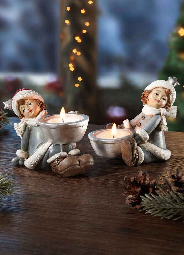 Theelichthouder, set van 2 