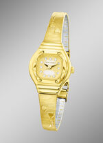 Klassiek quartz dameshorloge met metalen bandkast 