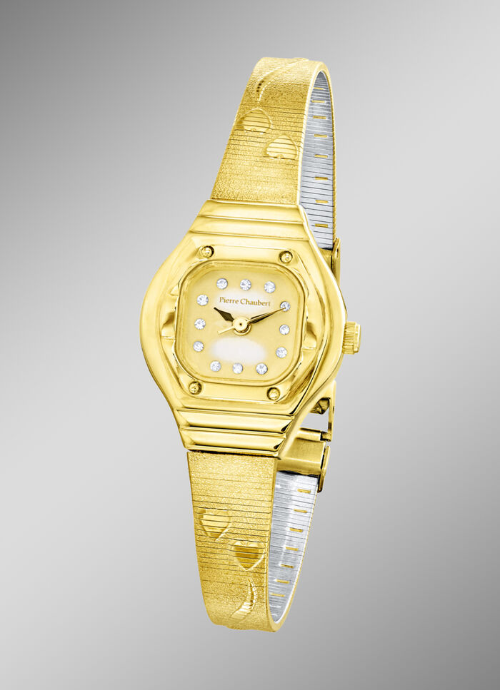 Klassiek quartz dameshorloge met metalen bandkast 