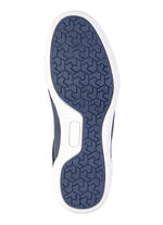 Sneakers met elastisch snelvetersysteem met stopper BLAUW-COGNAC