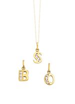 Letterhanger van edelgoud 