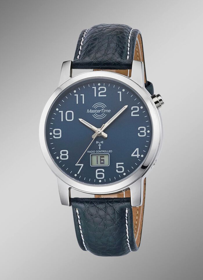 Prachtig leren herenpolshorloge 