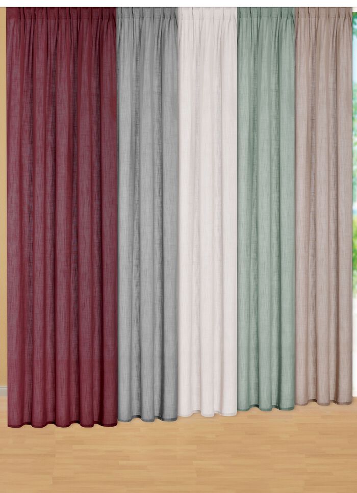 Semi-transparant gordijn in linnenlook 