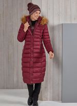 Functionele jas met geplooide opstaande kraag 