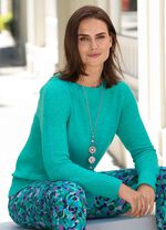 trui van lintgaren JADEGROEN