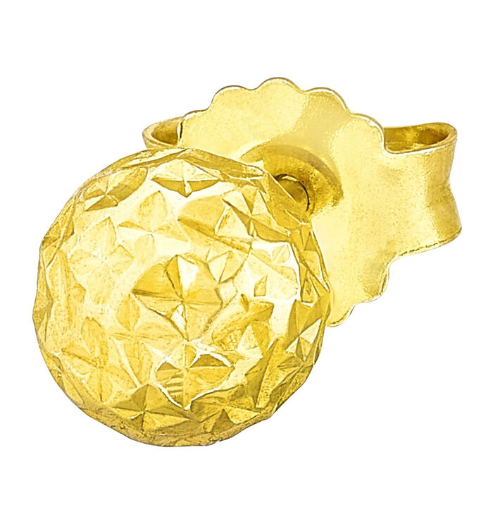 Vergulde oorknopjes met gefacetteerde bolletjes 