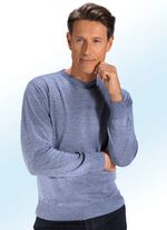 Trui met ronde hals in 3 kleuren BLAUW