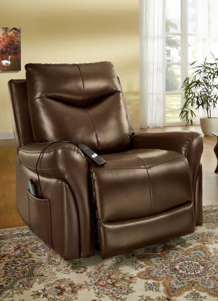 Comfortabele relaxstoel met XXL zitcomfort COGNAC