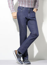 "Francesco Botti" jeans met comfortabele tailleband in 3 kleuren DONKERE JEANS