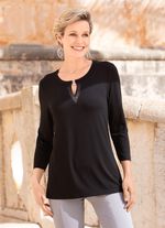 Shirt met decoratieve ring 