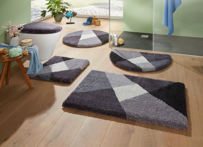 Badmat van LineaDue met antislip achterkant GRIJS