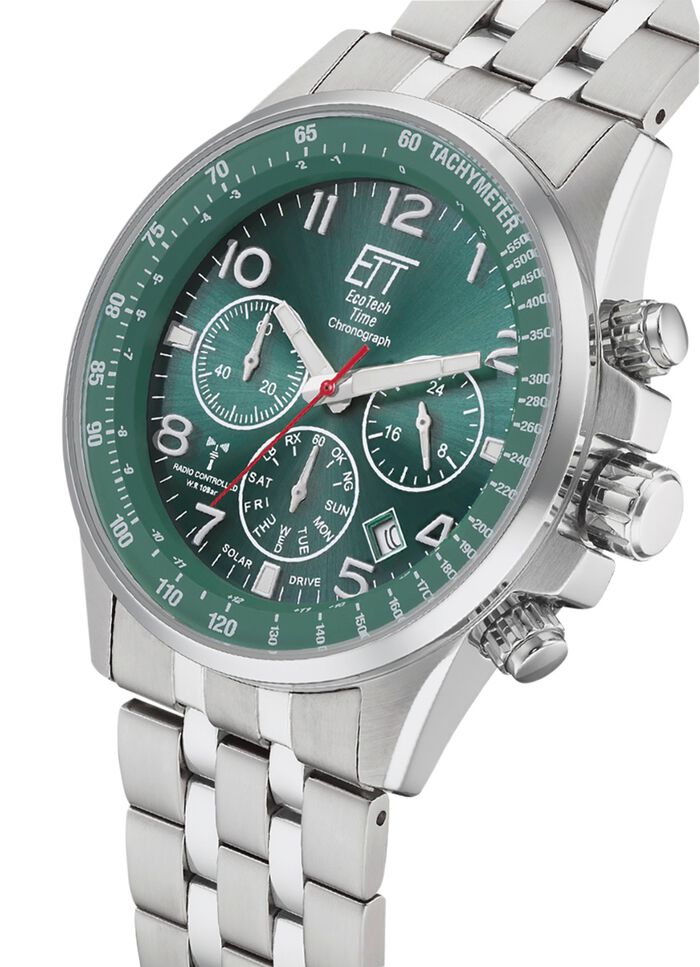 Draadloze solar chronograaf met verwisselbare band 