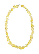 Stralende elegantie: ketting met echt citroenkwarts 