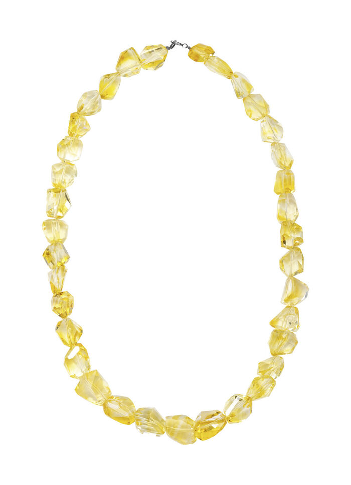 Stralende elegantie: ketting met echt citroenkwarts 