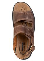 Klassieke herensandalen, breedte H, met klittenbandsluiting MOKKA