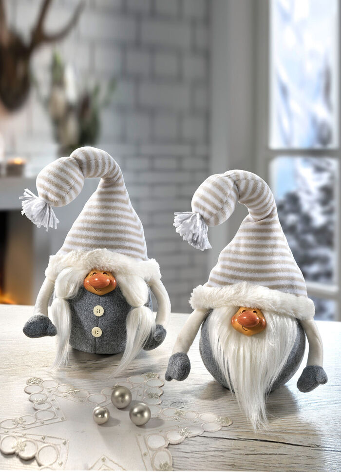 Kabouter, set van 2 met de hand beschilderd 