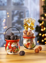 Porseleinen emmers met handvatten, set van 2 