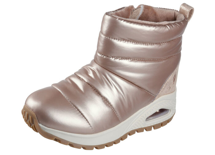 SKECHERS, dames gevoerde laarzen, winterschoenen, met rits ROSÉGOLD