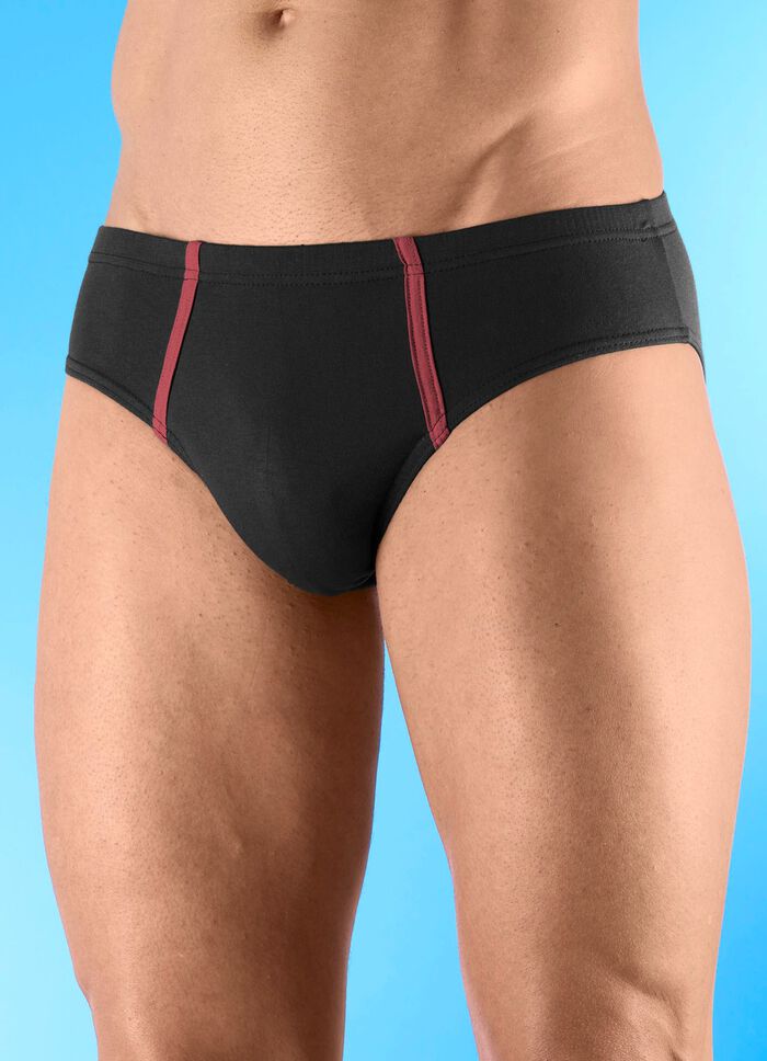 Zespack slips met contrasterende biezen 