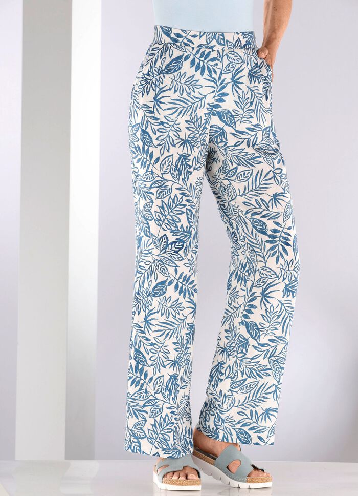 Broek met modieuze wijdte 