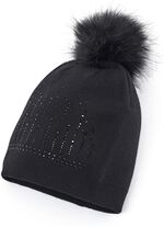 Muts met subtiele strass steentjes ZWART