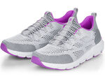 Rieker sneakers met elastische decoratieve vetersluiting GRIJS-ROZE