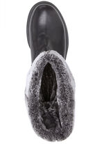 Andrea Conti-laarzen met een donzige omslagkraag ZWART