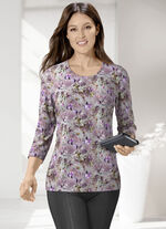 Shirt met all-over print BESSEN-PAARS-KLEURRIJK