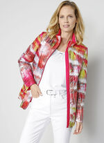 Gewatteerd jack met veelkleurige grafische print 