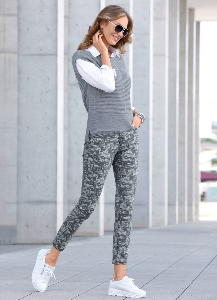 trui met gemengde structuren 