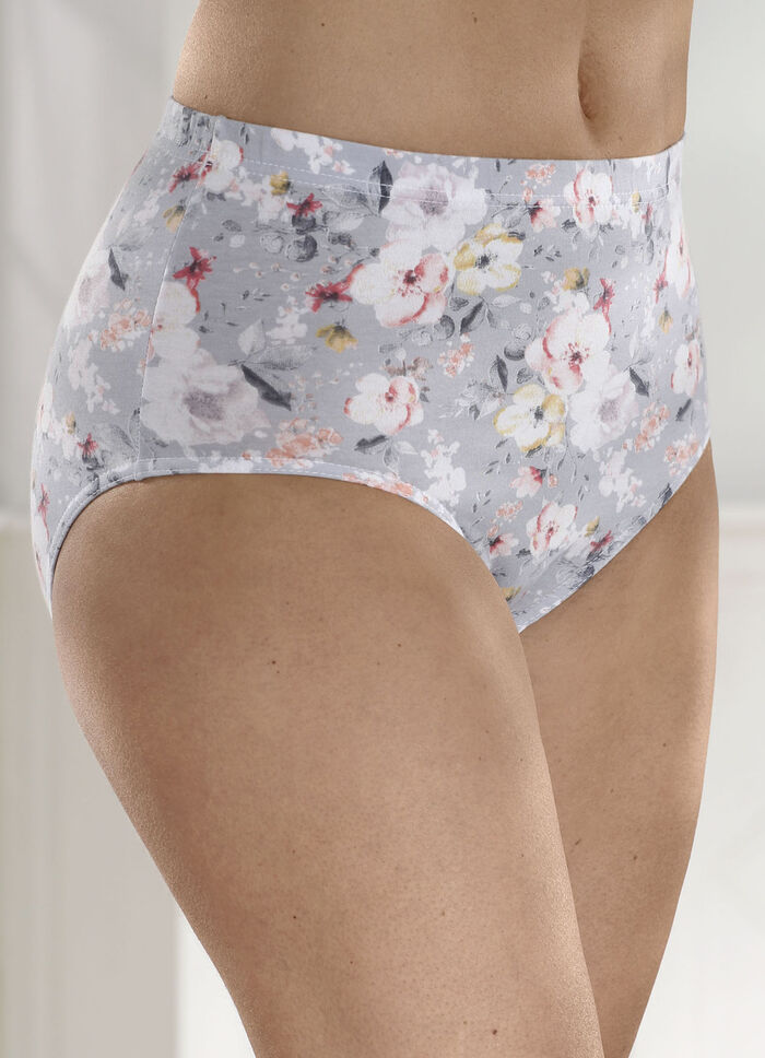 Verpakking met vier slips met bloemetjesdessin 