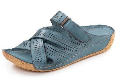 Gemini, zomermuiltjes voor dames, breedte G, gemaakt van leer 