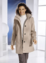 Jas met afneembare kubusbontafwerking KURK