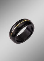 Damesring met zwarte jade 