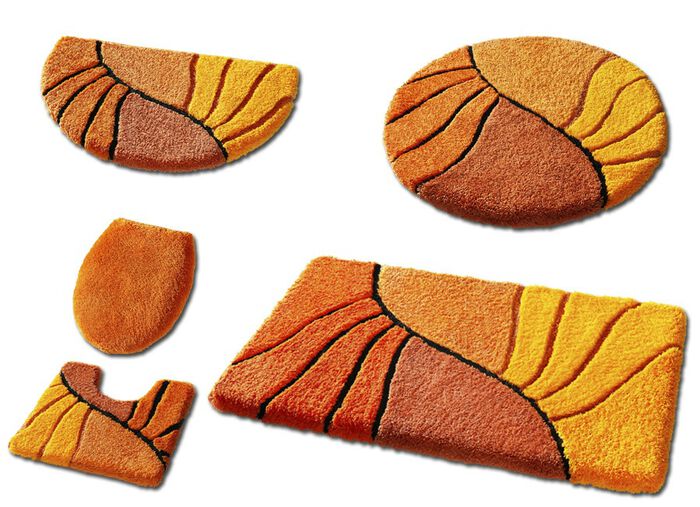 Badmattenset met antislip-onderkant AARDE