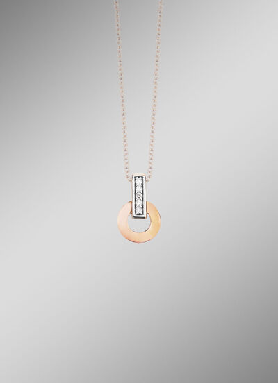 Moderne hanger met 5 diamanten 