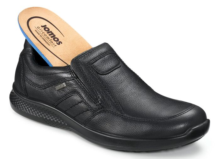 Slippers gemaakt van hoogwaardig leer ZWART