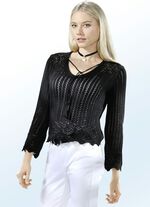 Pullover in 2 kleuren met mix van patronen 