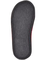 Klassieke damespantoffels, breedte H, met schattige kattenapplicatie ROOD